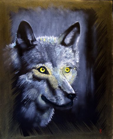 Dark Wolf Monotone wolf